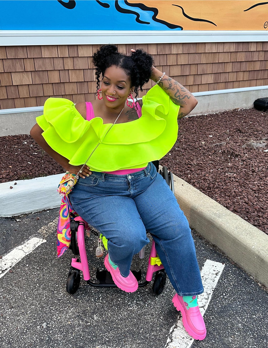 Organic Mom Jeans - Atlantic