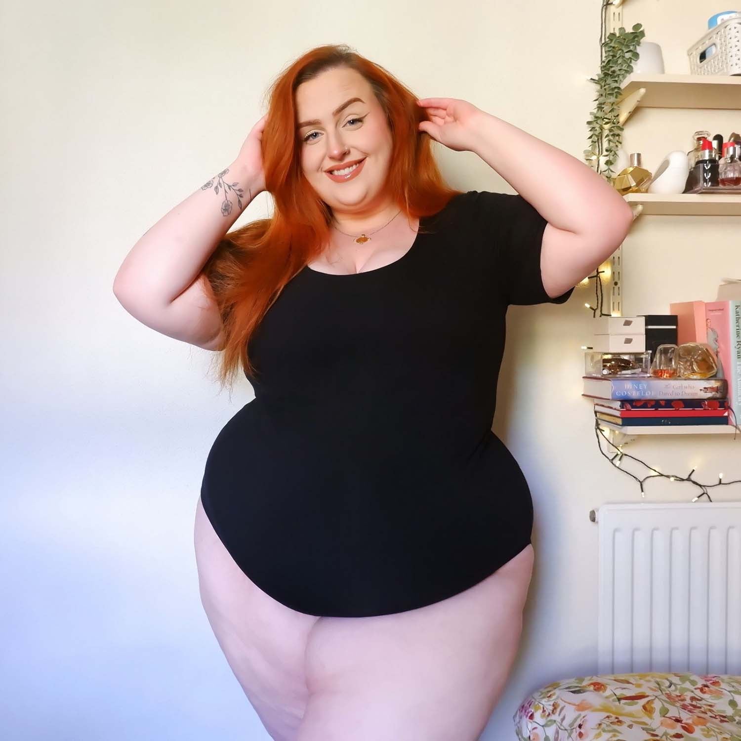 Short Sleeve Cotton Bodysuit - Black